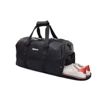 Unisex Vintage Style Stripe Pu Leather Waterproof Travel Bags main image 5