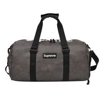 Unisex Vintage Style Stripe Pu Leather Waterproof Travel Bags sku image 4