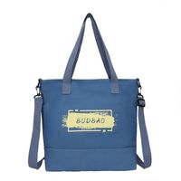 Women's Fashion Letter Canvas Shopping Bags sku image 3