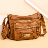 Women's Vintage Style Solid Color Pu Leather Waist Bags sku image 3