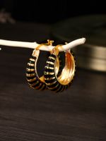 Fashion Circle Copper Plating Hoop Earrings 1 Pair sku image 2
