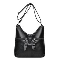 Women's Medium Summer Pu Leather Geometric Vintage Style Square Zipper Tote Bag main image 5