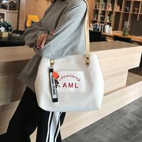 Women's Fashion Letter Canvas Shopping Bags main image 5