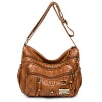 Women's Vintage Style Solid Color Pu Leather Waist Bags main image 2
