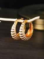 Fashion Circle Copper Plating Hoop Earrings 1 Pair sku image 1