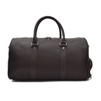 Men's Fashion Solid Color Pu Leather Waterproof Travel Bags sku image 2