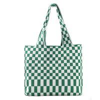 Women's Fashion Checkered Canvas Shopping Bags main image 5