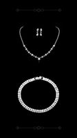 Fashion Water Droplets Alloy Inlay Rhinestones Women's Bracelets Earrings Necklace sku image 14