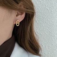 Fashion Geometric Silver Plated Metal Women's Ear Studs 1 Pair main image 4