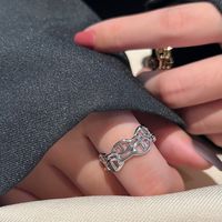 Fashion Geometric Silver Plated Plating Women's Open Ring 1 Piece sku image 70