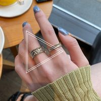 Fashion Geometric Silver Plated Plating Women's Open Ring 1 Piece sku image 42