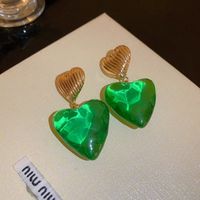 1 Pair Vintage Style Flower Copper Plating Inlay Artificial Gemstones Rhinestones Ear Studs sku image 29