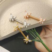 Fashion Dragonfly Stainless Steel Plating Zircon Adhesive Nail main image 3