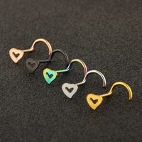 Fashion Heart Shape Metal Hollow Out Nose Studs main image 5