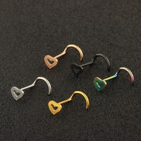 Fashion Heart Shape Metal Hollow Out Nose Studs main image 6