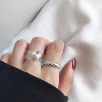 Simple Style Geometric Silver Plated Plating Women's Open Ring 1 Piece sku image 4