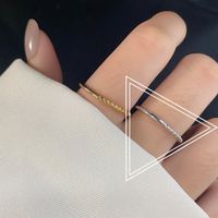 Simple Style Geometric Silver Plated Plating Women's Open Ring 1 Piece sku image 2