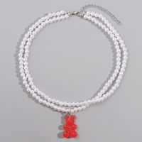 Fashion Bear Alloy Beaded Women's Layered Necklaces 1 Piece sku image 7