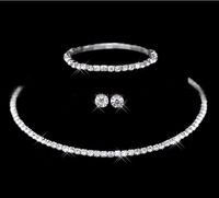 Einfacher Stil Einfarbig Strass Inlay Zirkon Schmuck-set sku image 1