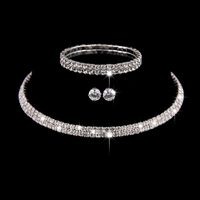 Collar De Diamantes De Imitación Con Incrustaciones De Aleación Geométrica De Moda Para Mujer sku image 3