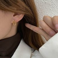 Fashion Geometric Silver Plated Metal Women's Ear Studs 1 Pair main image 3