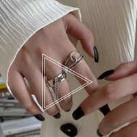 Fashion Geometric Silver Plated Plating Women's Open Ring 1 Piece sku image 11