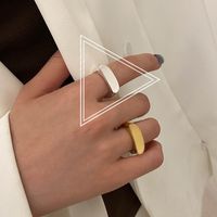 Fashion Geometric Silver Plated Plating Women's Open Ring 1 Piece sku image 57