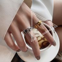 Fashion Geometric Silver Plated Plating Women's Open Ring 1 Piece sku image 18