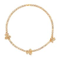 Fashion Butterfly Alloy Inlay Zircon Women's Necklace 1 Piece sku image 1