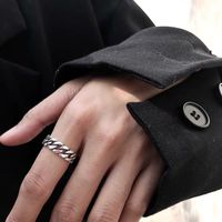 Retro Smiley Face Silver Plated Plating Women's Rings 1 Piece main image 2