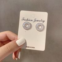 Fashion Star Moon Silver Plated Inlay Zircon Women's Ear Studs 1 Pair main image 5