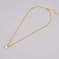 Simple Style Water Droplets Titanium Steel Gold Plated Pendant Necklace 1 Piece main image 5