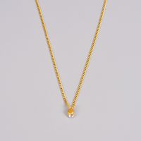 Simple Style Water Droplets Titanium Steel Gold Plated Pendant Necklace 1 Piece main image 4
