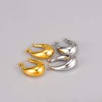 Simple Style Geometric Titanium Steel Gold Plated Drop Earrings 1 Pair main image 3