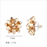 Simple Style Flower Metal Plating Women's Ear Studs 1 Pair main image 2