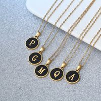 Simple Style Letter Stainless Steel Plating Pendant Necklace 1 Piece main image 4