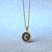 Simple Style Letter Stainless Steel Plating Pendant Necklace 1 Piece sku image 3