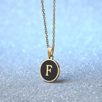 Simple Style Letter Stainless Steel Plating Pendant Necklace 1 Piece sku image 6