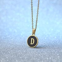 Simple Style Letter Stainless Steel Plating Pendant Necklace 1 Piece sku image 4