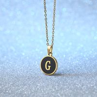 Simple Style Letter Stainless Steel Plating Pendant Necklace 1 Piece sku image 7