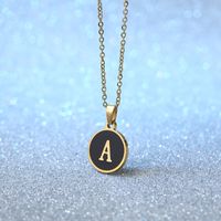 Simple Style Letter Stainless Steel Plating Pendant Necklace 1 Piece sku image 1