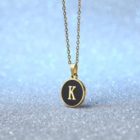 Simple Style Letter Stainless Steel Plating Pendant Necklace 1 Piece sku image 11