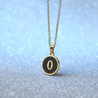 Simple Style Letter Stainless Steel Plating Pendant Necklace 1 Piece sku image 15