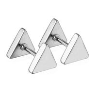 Style Simple Triangle Acier Inoxydable Placage Boucles D'oreilles 1 Paire main image 4