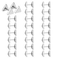 Style Simple Triangle Acier Inoxydable Placage Boucles D'oreilles 1 Paire main image 1