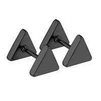 Style Simple Triangle Acier Inoxydable Placage Boucles D'oreilles 1 Paire main image 3