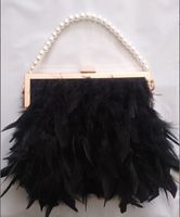 Women's Small Fur Solid Color Streetwear Pearl Square Crossbody Bag sku image 6