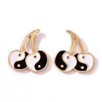 Simple Style Cherry Alloy Enamel Unisex Ear Studs 1 Pair main image 2