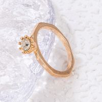 Simple Style Water Droplets Flower Alloy Inlay Rhinestones Unisex Rings 1 Piece main image 10