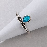 Simple Style Water Droplets Flower Alloy Inlay Rhinestones Unisex Rings 1 Piece main image 9